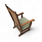 Oak High Back Arm Chair 1930s thumbnail 4
