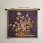 Vintage Gobelin Wandkleed Bloemen Schilderij Muurkleed thumbnail 3