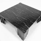 Large Italian Modern Black Marble Coffee Table 1970S thumbnail 13