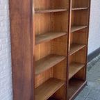 Engelse Klassiek Ingelegd Mahonie Boekenkast Met 8 Verstelbare Planken thumbnail 4