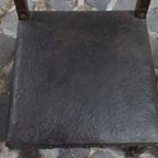 Set Of 3 Renaissance Chairs In Oak And Embossed Leather, 19Th Century, Belgium Prijs/Set thumbnail 15