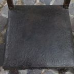 Set Of 3 Renaissance Chairs In Oak And Embossed Leather, 19Th Century, Belgium Prijs/Set thumbnail 19