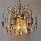 Set Van 2 Murano Druiven Kroonluchters Hanglampen Vintage thumbnail 10