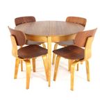 Cees Braakman Voor Pastoe Eetkamerset Tb35 Eettafel + Sb02 6 Eetkamerstoelen thumbnail 12
