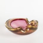 Barovier & Toso - Murano - Asbak - Glas - Paars/Roze - Ingesloten Gouddeeltjes - 1950'S thumbnail 2