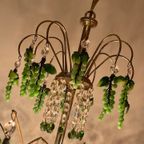 Vintage Groene Druiven Murano Kroonluchter Hanglamp thumbnail 7