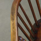 Zeer Mooie, Praktische Antieke Engelse Highback Windsor Eetkamerstoel Met Sierlijke Details thumbnail 8