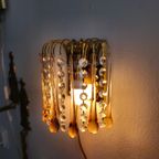 Murano Teardrop Wandlamp Wandlampje Messing Vintage Roze thumbnail 6