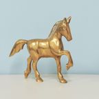 Gouden Bronzen Beeld Lopend Paard thumbnail 3