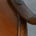 Prachtige Antieke Houten Design Stoel Van Mundus Voor Thonet Met Armleuningen thumbnail 13