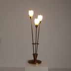 Brushed Brass And Glass Table Lamp Germany 1970S thumbnail 5
