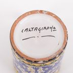 Italian Art Pottery Set From Caltagirone, 1980’s Sicily thumbnail 6