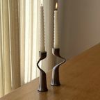 Set Of 2 Stainless Steel Menu Candle Holders thumbnail 5