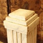 Antieke Beschilderde Art-deco Pedestal Zuil thumbnail 7