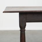 Charmante, Grote Antieke Engelse Bijzettafel/ Stool Met Een Prachtig Patina thumbnail 10