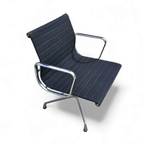 Ea 107 / 108 Alu- S / Eames / Vitra Office Chair / Black Hupsak Fabric / Chrome Frame thumbnail 3