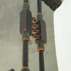 Uniek Eind 19e Eeuwse Bank/ Raambank In Moorse Stijl Met Prachtige Kleuren En Opnieuw Gestoffeerd thumbnail 8