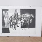 Aquatint Jan Van Helden Paarden thumbnail 4