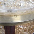 Deense Hanglamp | Vintage | Amberkleurig Glas | Wengé thumbnail 8