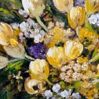 Signed Still Life With Tulips. thumbnail 6