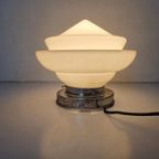 Art Deco Plafondlamp Geometrisch Opaline. thumbnail 5