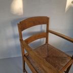 Amsterdamse School Stoel Eiken Biezen Zitting. thumbnail 7