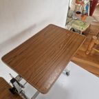 Vintage Kantelbare Lees Bed Tafel Verrijdbaar Design. thumbnail 5