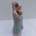 Fu Xing, Chinese God Van Geluk "fuk" Beeldje Versierd Met Gouden Vergulde 25cm thumbnail 2