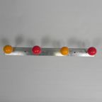 Wandkapstok Met Gekleurde Bollen, Jaren 50 thumbnail 4