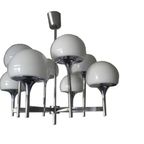 Italian Modern 8 Arm Trumpet Chandelier By Gaetano Sciolari For Boulanger, 1960S thumbnail 7