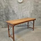 Oude Franse Tafel Klaptafel Eettafel 60X150 Cm thumbnail 2