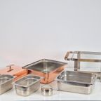Vintage Spring Swiss Rechaud Koper Rvs Chafing Dish Compleet thumbnail 16