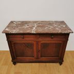 Vintage Frans Dressoir Commode, Ladekast Badkamermeubel Met Marmer Blad 201 thumbnail 5