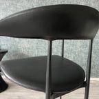 4X Vintage Fasem Leather P40 Chairs By Vegni & Gualtierotti thumbnail 10