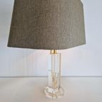 Vintage Tafellamp Plexiglas Messing Italië Goud ‘70 Regency thumbnail 10