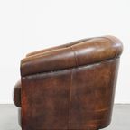 Comfortabele En Karaktervolle Schapenleren Clubfauteuil Met Een Prachtige Kleurstelling thumbnail 5