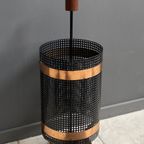 Metal And Teak Umbrella Stand 1960S thumbnail 8