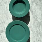 6x Diep Bord 6x Dinerbord Vintage Donkergroen thumbnail 3