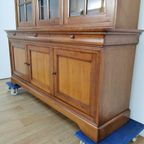 Antieke Vintage Landelijke Boekenkast Buffetkast Wandkast Vitrinekast thumbnail 9