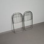 Åland Metal Folding Chairs Niels Gammelgaard Ikea 70s. thumbnail 14