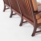 Mid-Century Danish Modern 3-Seats Sofa With Cognac Leather Cushions thumbnail 15