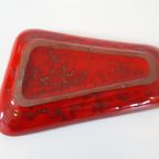 50's Rood Keramiek Schaaltje Fifties Schaal thumbnail 3