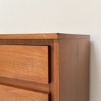 Vintage Houten Dressoir / Sideboard Met 2 Deurtjes En 3 Lades thumbnail 4