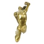 Art Deco Stijl Beeld Elegante Naakte Vrouw Massief Messing thumbnail 5