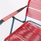 Italian Mid-century Foldable ‘spagetthi’ Deck Chair By Roberto Gatti thumbnail 11