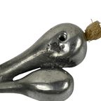 Handmade - Organic Shaped Drawer / Door Pull Or Handle - Casted Aluminum (New Old Stock) - Made I thumbnail 5