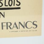 Vintage Ingelijste Poster Loterie Nationale France Fifties Reclame Jean Effel thumbnail 5