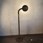 Brass Goose Neck Floor Lamp By Egon Hillebrand, 1970S thumbnail 7