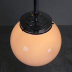Art Deco Hanglamp Met Witte Bol, Jaren 30 thumbnail 4