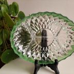 Vintage Ovale 4 Deels Kristalglas Schaal VEBA GLAS thumbnail 6
